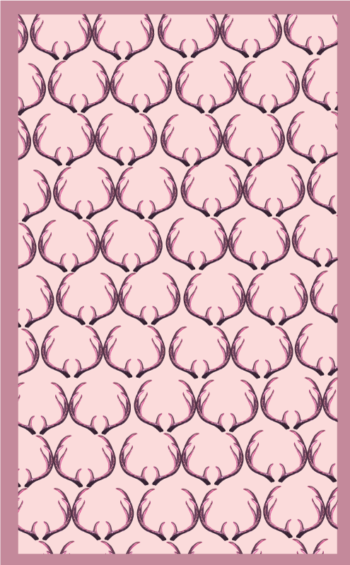 Elegáns agancs motívum vinil szőnyeg skandináv - TenStickers