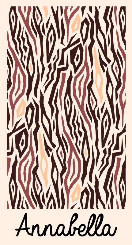 Stilizált állatminta Vinil szőnyeg nevekkel - TenStickers