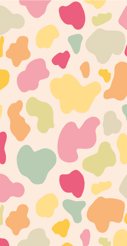 Szivárványos tehén nyomtatás állat nyomtatott vinil szőnyeg - TenStickers