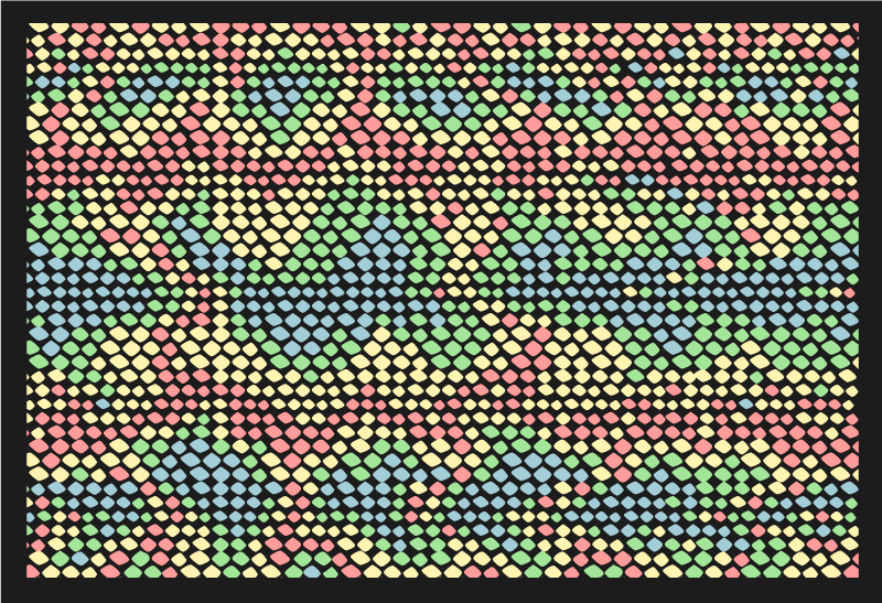 Színes körminta vinil szőnyeg struktúra - TenStickers