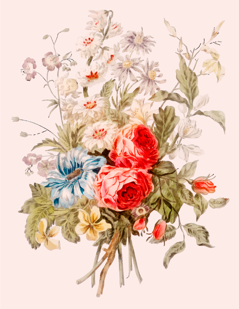 Kiváló virágkompozíció vinil szőnyeg virágok és növények - TenStickers