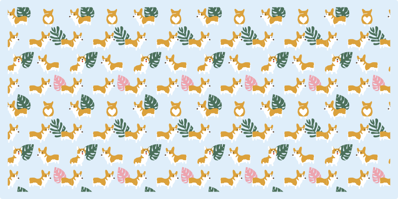 Szörnyek és kutyák vinil szőnyeg állat - TenStickers