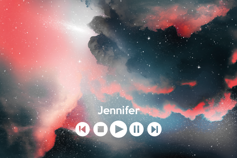 Űrbéli egyedi zene vinil szőnyeg tiniknek - TenStickers