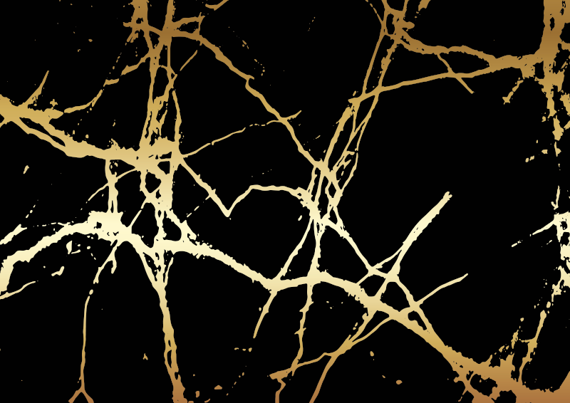 Elegáns arany csíkok Márvány vinil szőnyeg - TenStickers