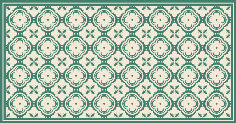 Porcelán kupa terület vintage szőnyeg - TenStickers