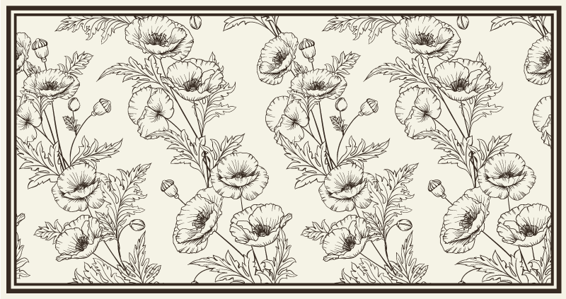 Virágzó mák virágszőnyeg - TenStickers