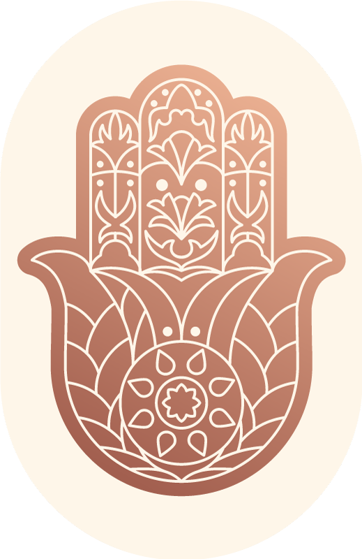 Fatima bézs keze vinil szőnyeg mandala - TenStickers