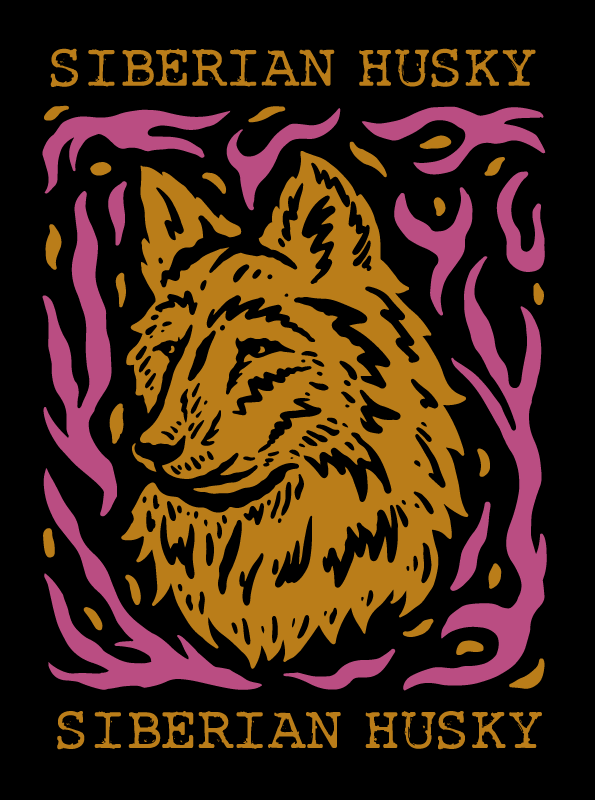 Vinil szőnyeg siberian husky portré - TenStickers