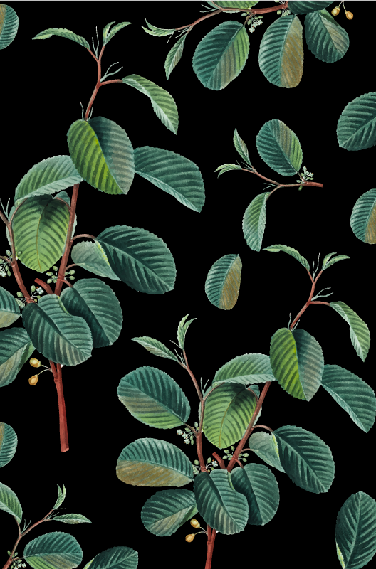 Zöld ágak természet vinil szőnyeg - TenStickers