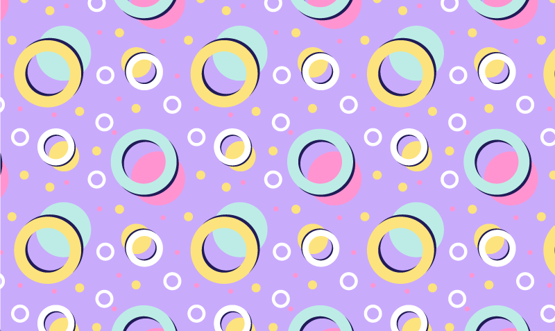 élénk kör alakú elemek vinil szőnyeg mások - TenStickers