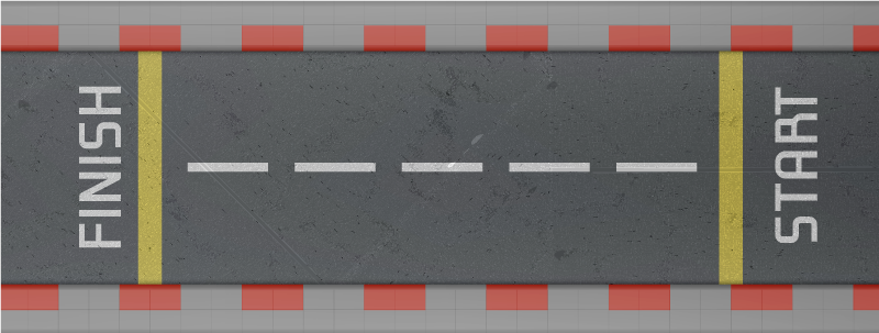 Versenypálya szőnyeg több színben - TenStickers