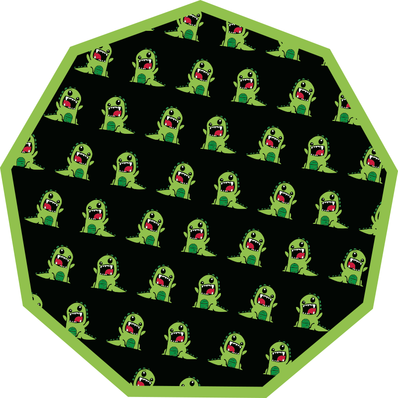 Rajzfilm lény minta vinil szőnyeg gyerekek - TenStickers