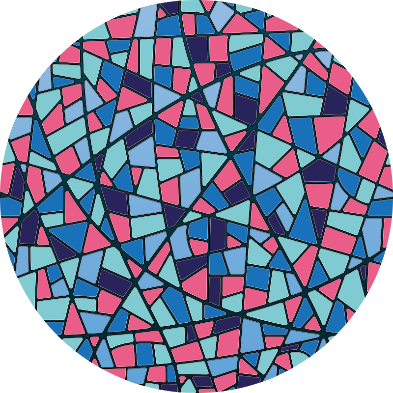 Színes geometriai elrendezés vinil szőnyeg mozaik - TenStickers
