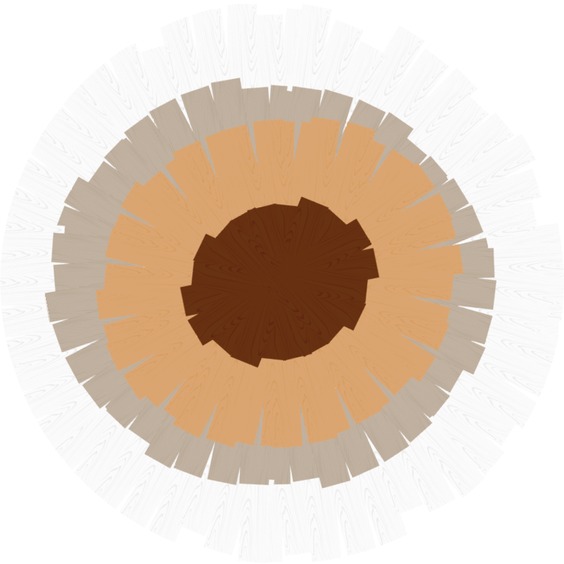 Kör alakú törzs kialakítás vinil szőnyeg fa hatása - TenStickers