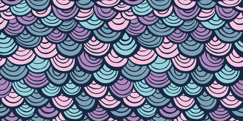 Lila és kék hullám motívum vinil szőnyeg geometriai - TenStickers