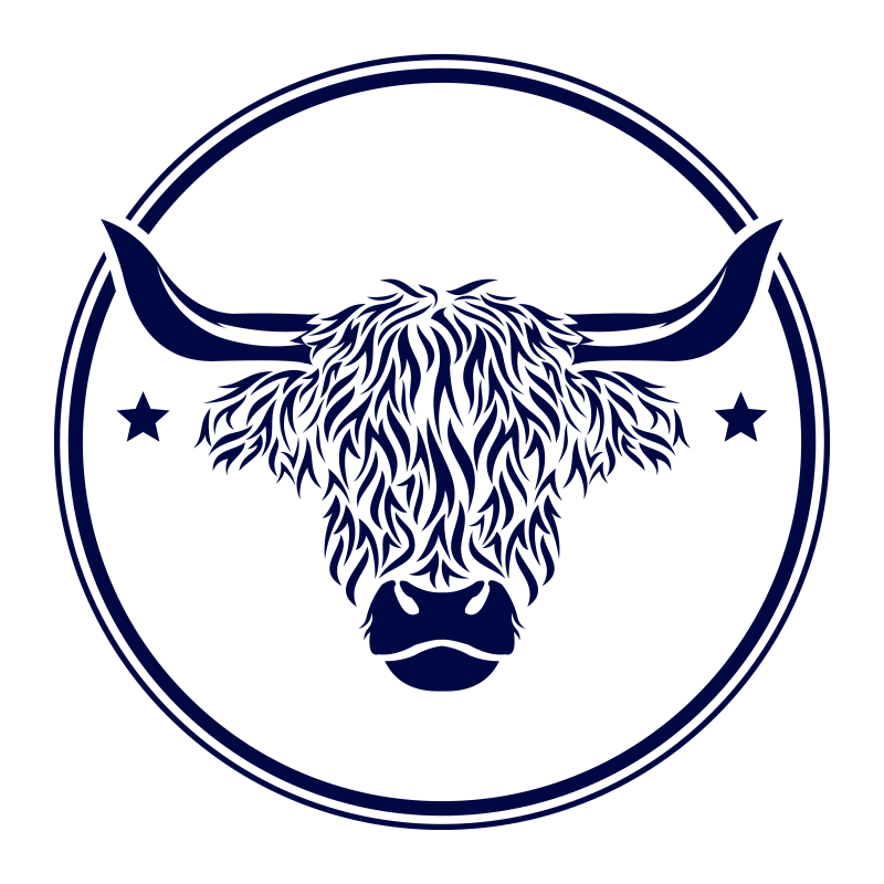 Felföldi tehén jelkép vinil szőnyeg állat - TenStickers