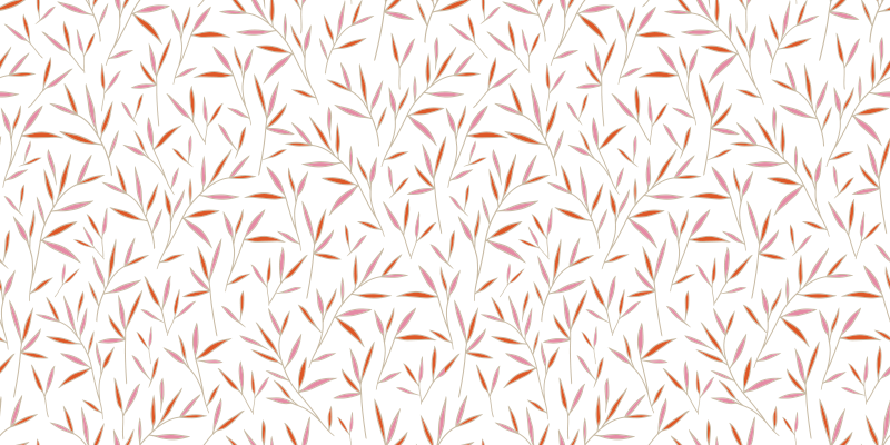 Finom levélminta vinil szőnyeg virágok és növények - TenStickers