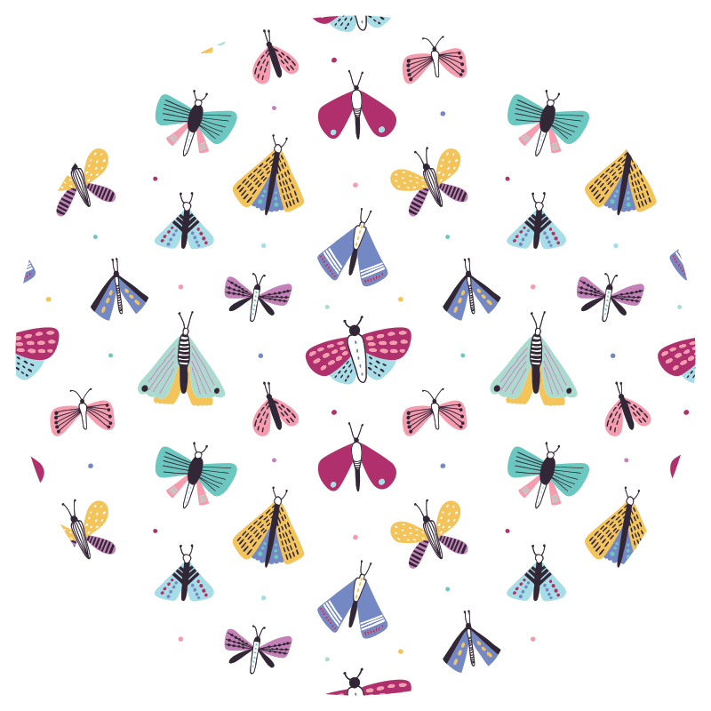 Színes rovargyűjtemény vinil szőnyeg óvodák - TenStickers