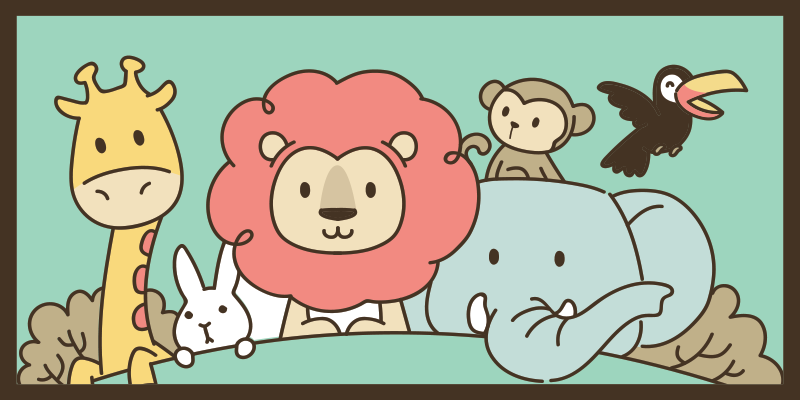 Dzsungelbarátok állatai vinil szőnyeg mások - TenStickers