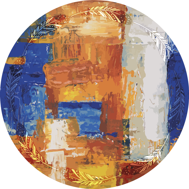 Absztrakt színfúzió vinil szőnyeg minimalista - TenStickers