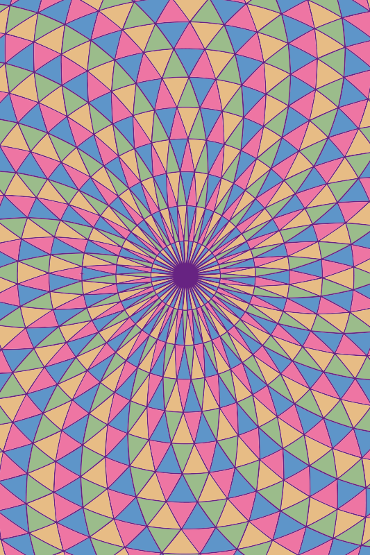 Színes háromszög örvények vinil szőnyeg geometriai - TenStickers