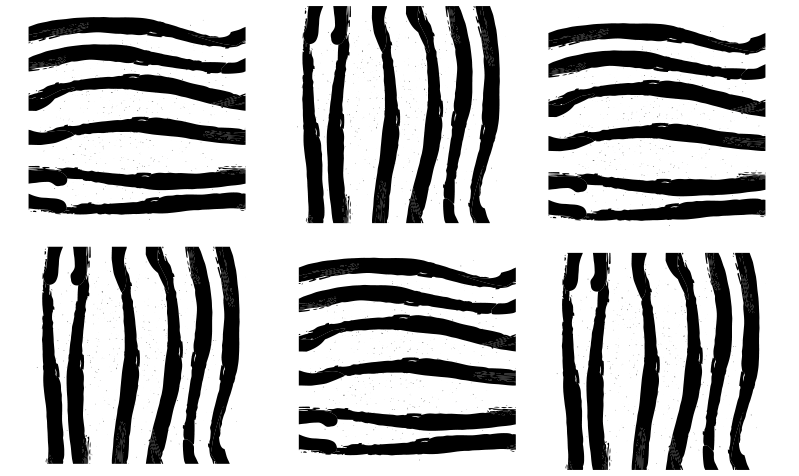 Organikus fekete vonalak vinil szőnyeg csíkos - TenStickers