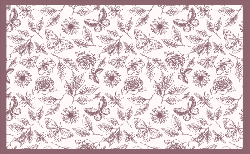 Finom virágkompozíció vinil szőnyeg virágok és növények - TenStickers