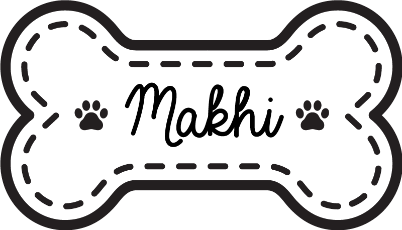 Csíkos, személyre szabott csont állat vinil szőnyeg - TenStickers