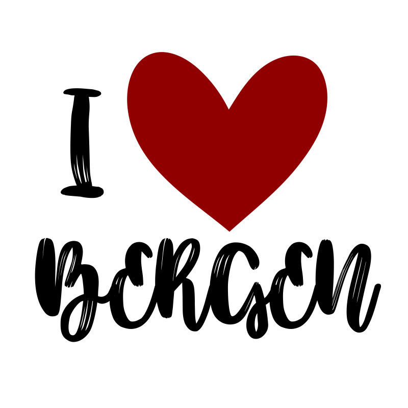 Szeretem a bergen city skandináv vinyl szőnyeget - TenStickers