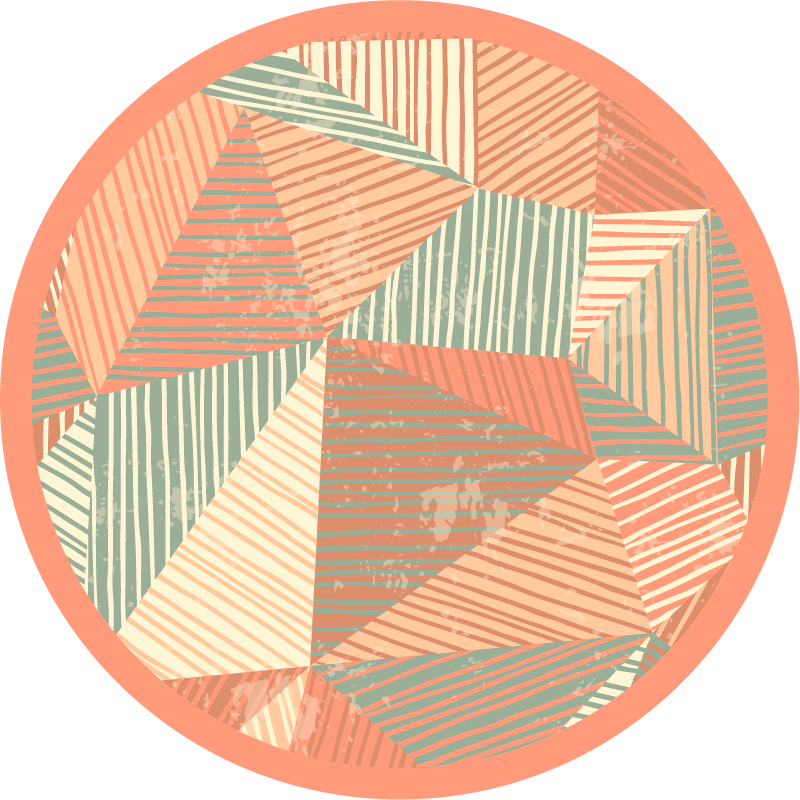 Háromszögek színjátéka vinil szőnyeg geometriai - TenStickers