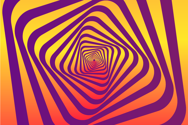 Modern művészet színes örvény modern vinil szőnyeg - TenStickers