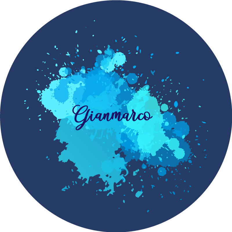 Kéken csillogó névvel vinil szőnyeg tinik - TenStickers