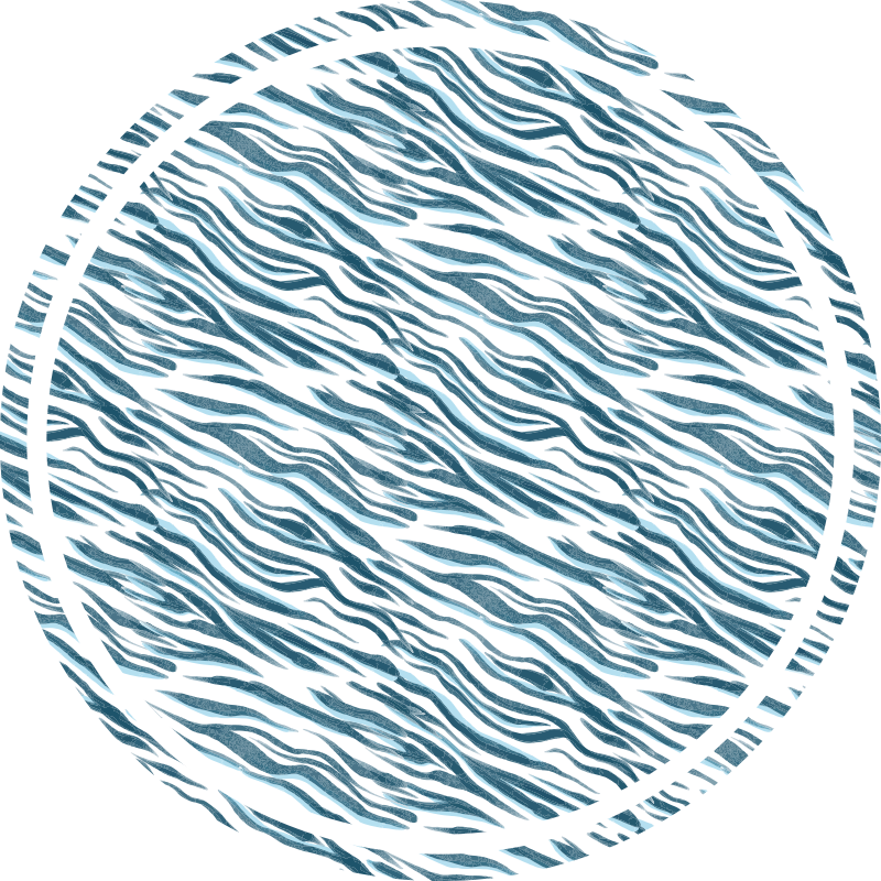 Blu animal print vinyl szőnyeg - TenStickers