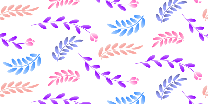 Botanikai levélelem vinil szőnyeg virágok és növények - TenStickers