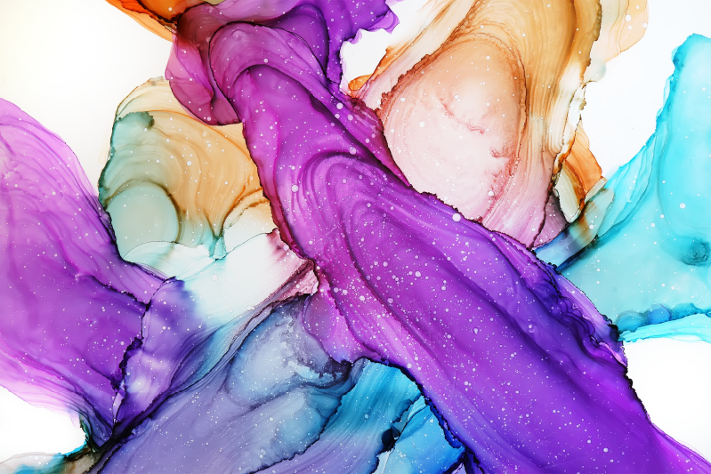 Absztrakt folyadék örvények vinil szőnyeg fürdő esetében - TenStickers