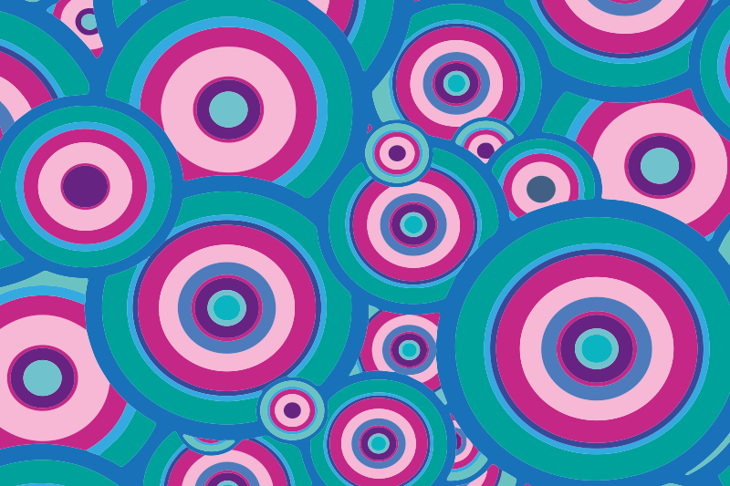 Színes kör alakú motívumok vinil szőnyeg geometriai - TenStickers