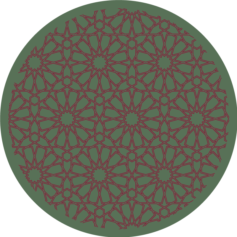 Bonyolult geometriai mintázat vinil szőnyeg mozaik - TenStickers