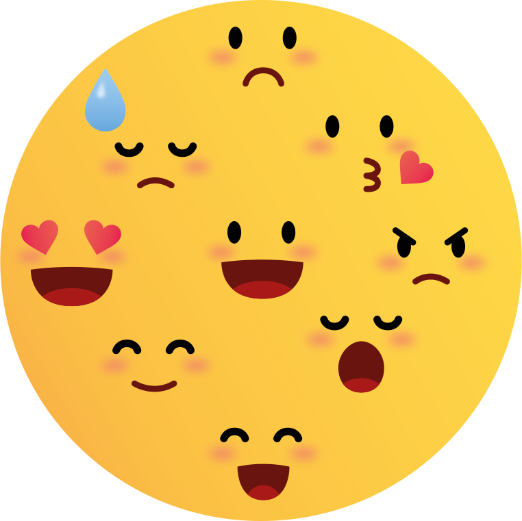 Emoji kollázs vinil szőnyeg tinik - TenStickers