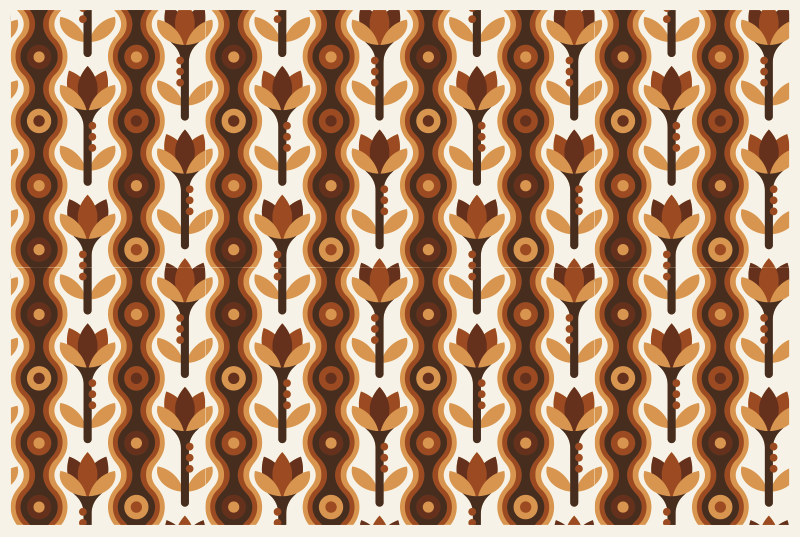 70-es évek pop boogie virágok vintage szőnyeg - TenStickers