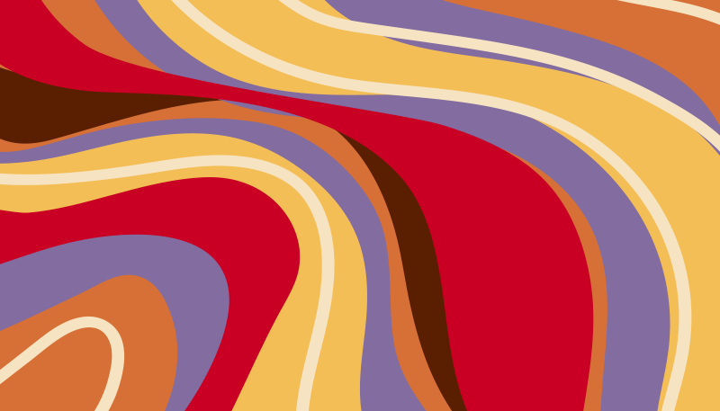 élénk színű hullámok vinil szőnyeg modern - TenStickers