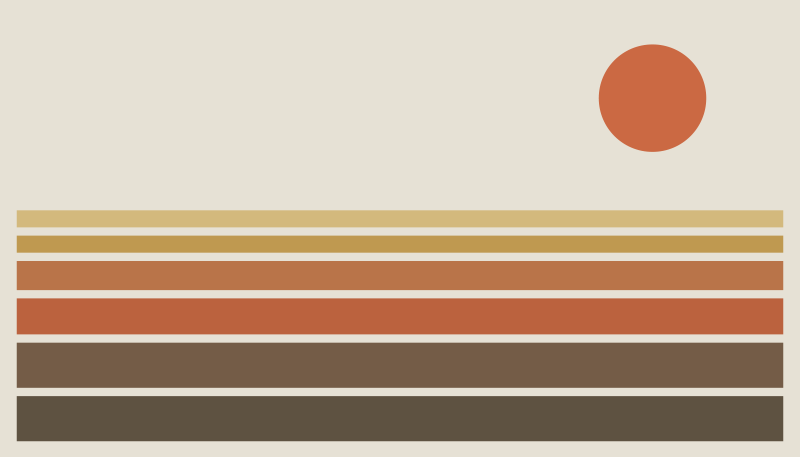 Naplemente csíkos mintás vinil szőnyeg hálószoba - TenStickers