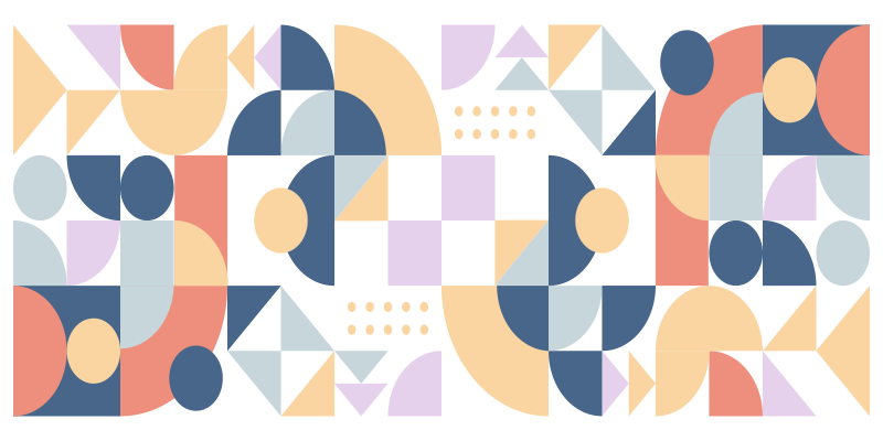 Absztrakt formák játszanak vinil szőnyeg geometriai - TenStickers