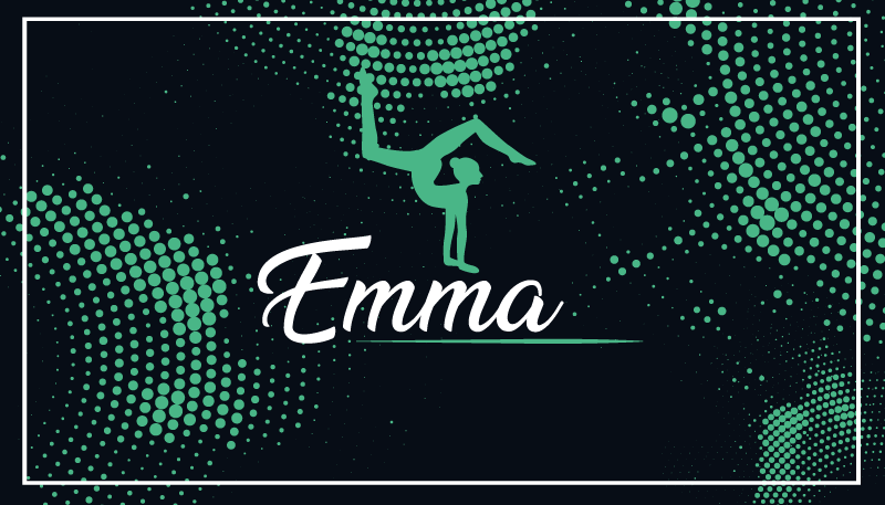 Névvel ellátott gimnasztikai vinil szőnyeg hálószoba - TenStickers