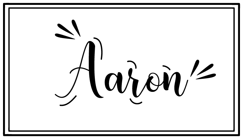 Minimalista egyedi név vinil szőnyeg hálószoba - TenStickers