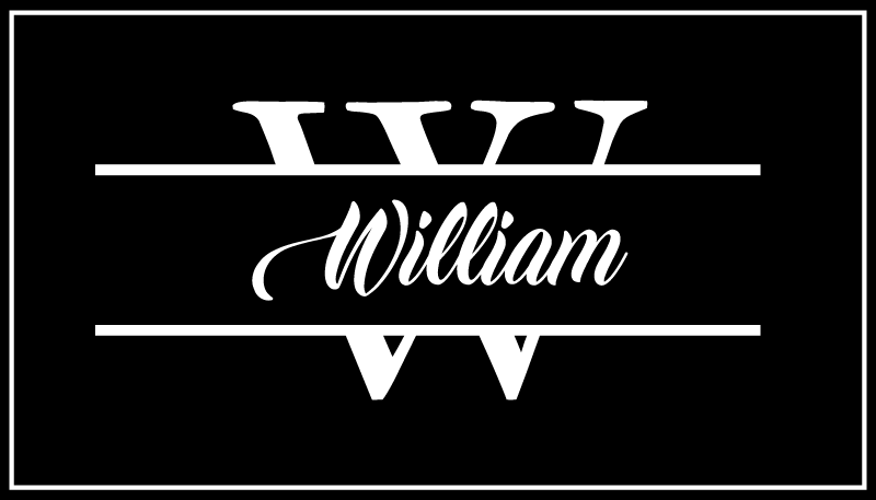 Elegáns, egyedi név és kezdőbetű vinil szőnyeg modern - TenStickers