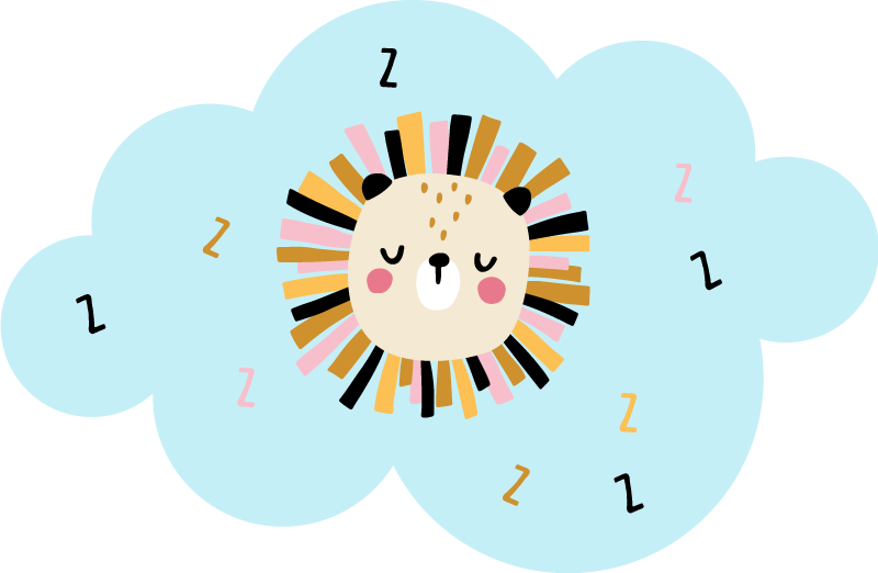 álmos oroszlánfelhő vinil szőnyeg gyerekek - TenStickers