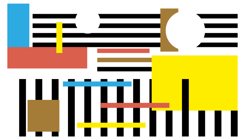 Színes csíkos minták vinil szőnyeg modern - TenStickers