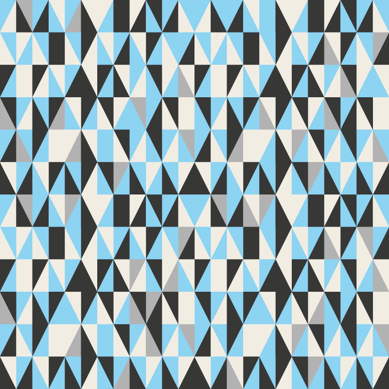 Kék és szürke nordic pattern nordic vinyl szőnyeg - TenStickers