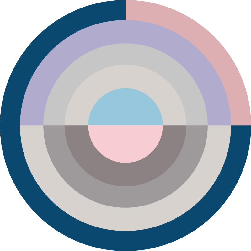 Kör alakú színpaletta vinil szőnyeg modern - TenStickers