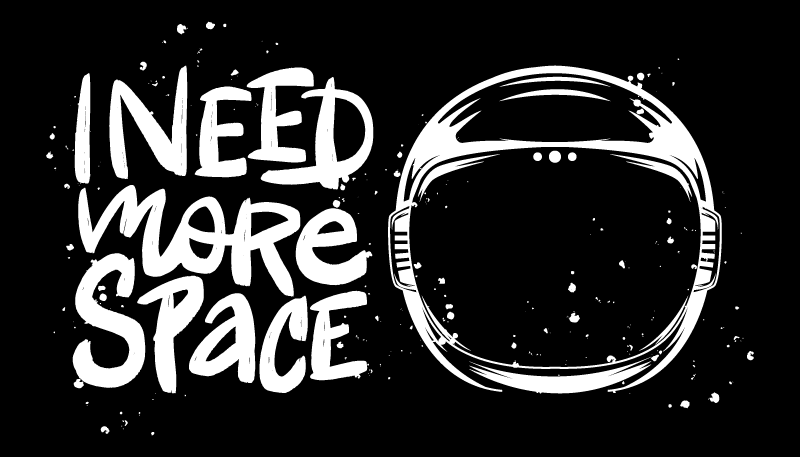 I need space vinil szőnyeg mondatokkal ellátva - TenStickers